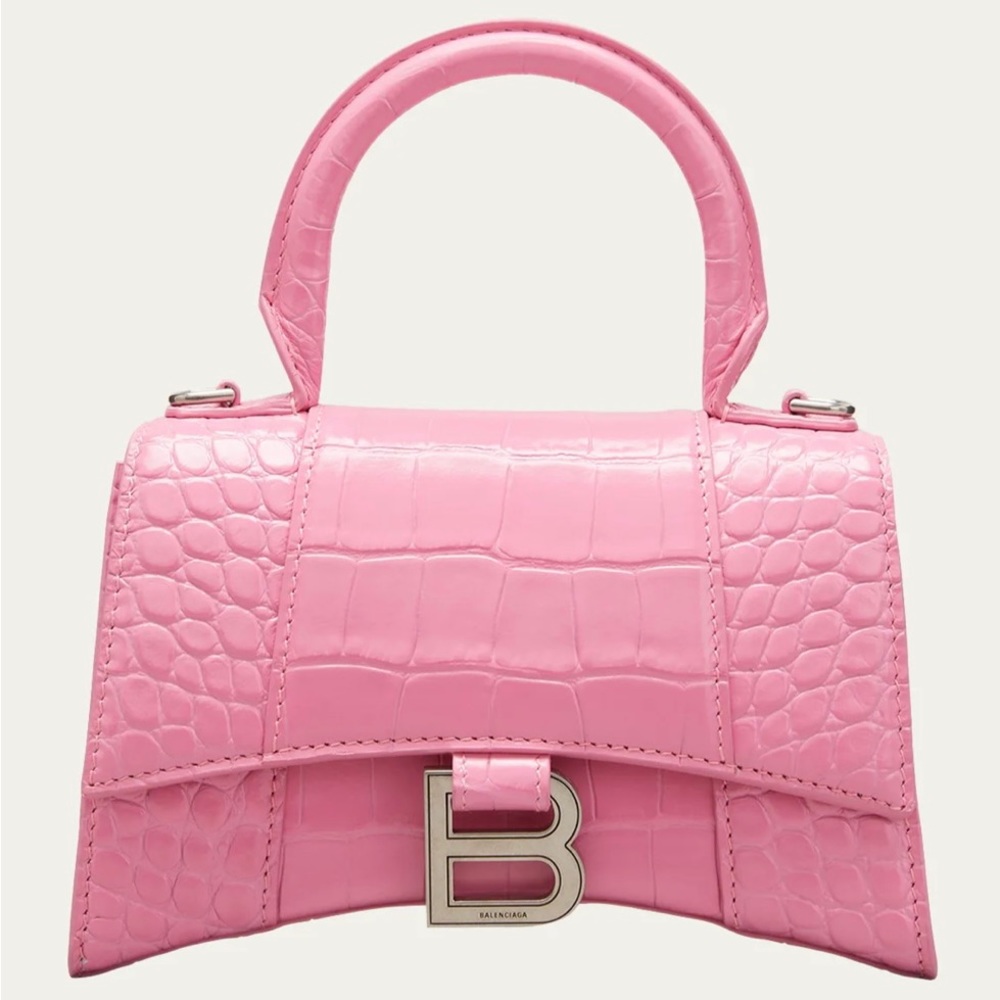 Faux Balenciaga Hourglass Top-Handle Bag